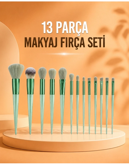 13 Parça Makyaj Fırça Seti Far Fırçası Allık Fırçası Yumuşak Uçlu