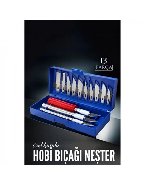 13 Parça Özel Kutulu Hobi Bıçağı Seti 719177