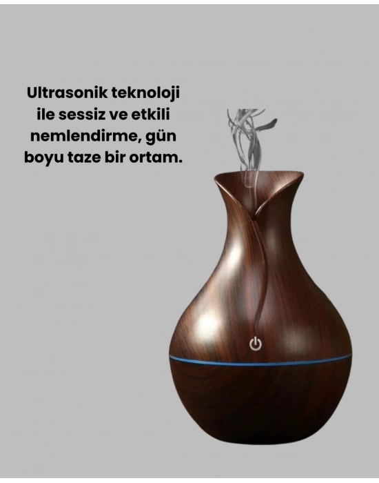 130ml Aromaterapi Difüzörü Hava Nemlendirici 7 Renk LED Işıklı