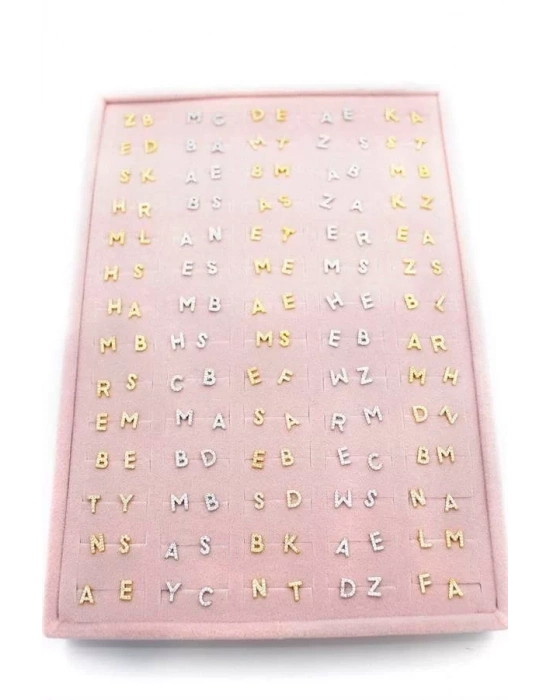 140lı Standlı Harf Tragus Küpe - ÇOK RENKLİ