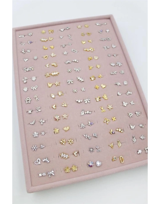 140lı Standlı Tragus Küpe - ÇOK RENKLİ