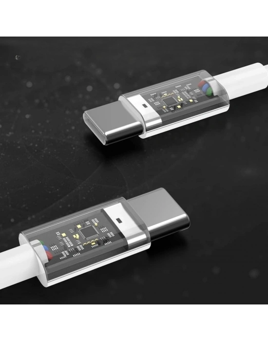 ®   15/15 Pro Type-C to Type-C Hasır Örgü Hızlı Şarj Kablosu (1m)