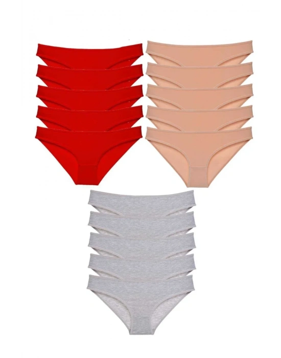 15 adet Süper Eko Set Likralı Kadın Slip Külot 513