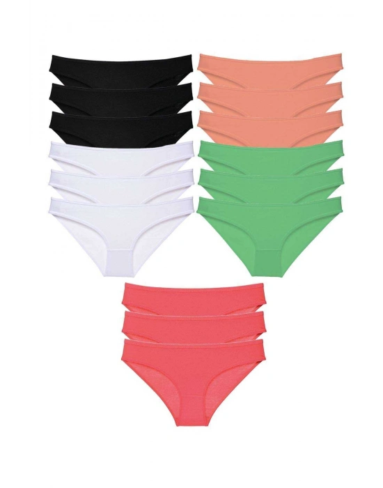 15 adet Süper Eko Set Likralı Kadın Slip Külot 516