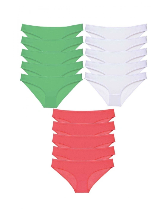 15 adet Süper Eko Set Likralı Kadın Slip Külot 538