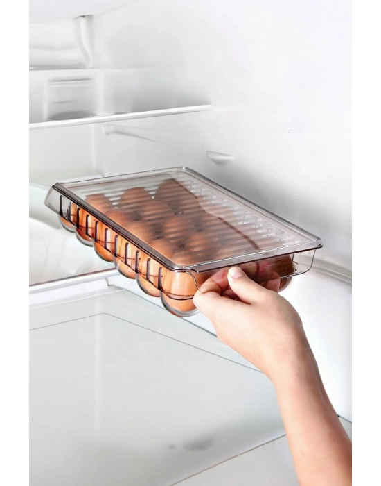 15 Li Buzdolabı Kapaklı Yumurtalık & Buzdolabı Organizeri