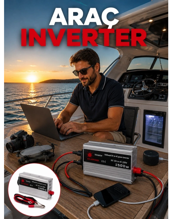 1500W Yüksek Güç Çıkışlı Araç Inverter