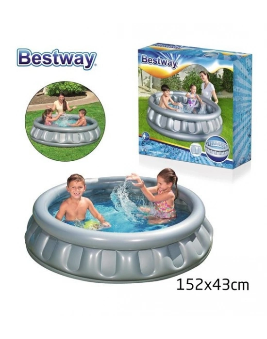 152*43CM GRI METALIK HAVUZ