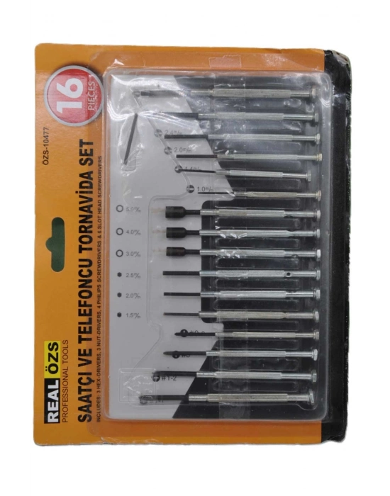 16 Parça Hassas Tornavida Seti Saatçi ve Telefoncu Tornavidası