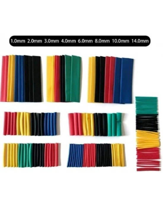 ® 164 Parça Set Isıyla Daralan Makaron Kablo Koruyucu Kılıf