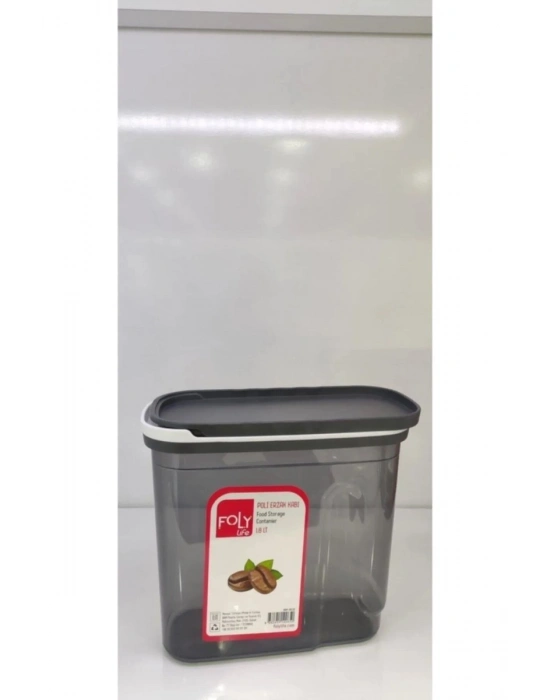 1.8 Litre Poly Erzak Saklama Kabı Kızaklı Kapak Royaleks-BNM-0650