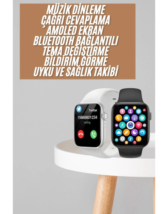 1.83 İnç Akıllı Saat Android ve İOS Uyumlu Çağrı Cevaplayabilen Adımsayar GPS Takibi