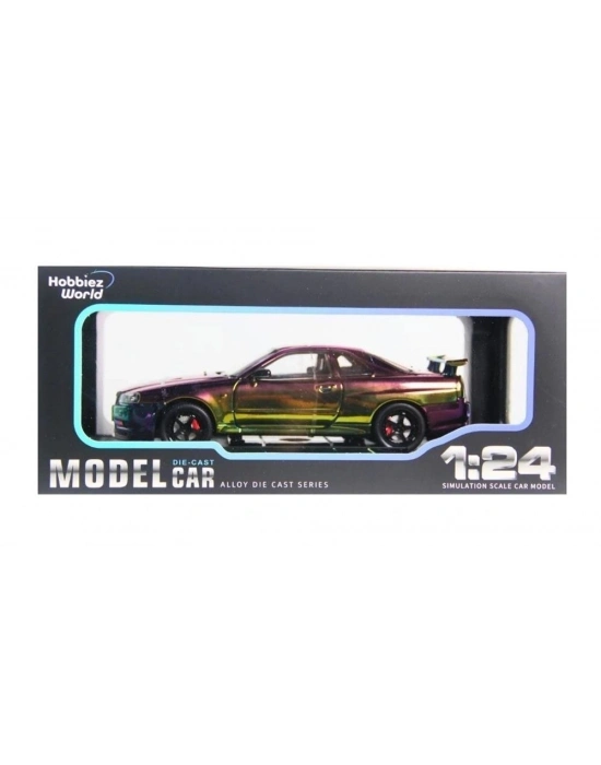 ® 1901-300 HOBBİEZ WORLD 1/24 R34 SHİNNY COLORS-EKN