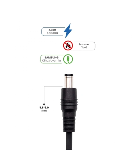 19V 4.74A 5.5 * 3.0mm 90W SAMSUNG İçin Laptop Adaptör