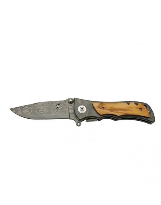 2-32 Damascus Çakı 20 Cm Manuel, Kemerlikli