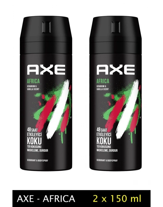 2 Adet Axe Africa Erkek Deodorant Sprey 150 ml