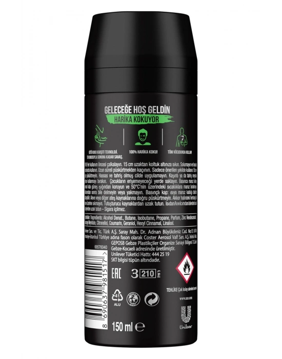 2 Adet Axe Africa Erkek Deodorant Sprey 150 ml