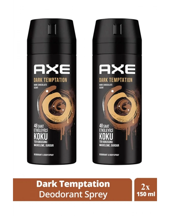 2 Adet Axe Dark Temptatıon Bay Parfüm Kofre 150 ml