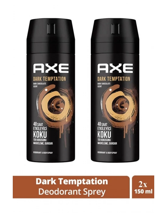 2 Adet Axe Dark Temptatıon Bay Parfüm Kofre 150 ml