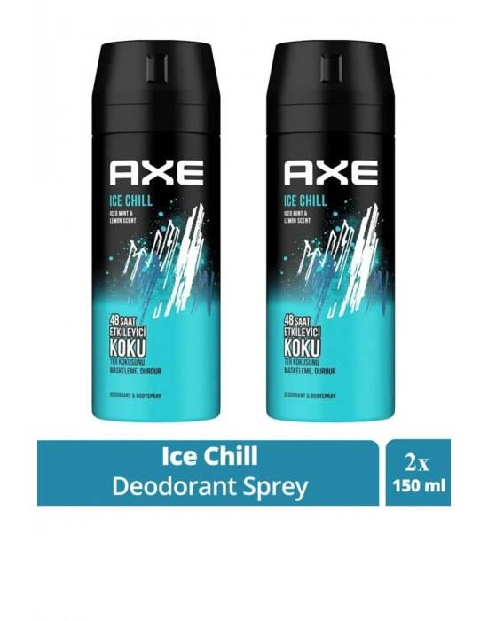 2 Adet Axe Ice Chill Erkek Deodorant Sprey 150 ml