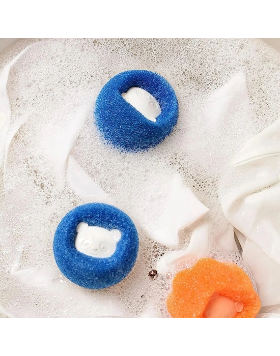 2 Adet Çamaşır Makinesi Ve Evcil Hayvanlar İçin Tüy Toplayıcı Yıkanabilir Sünger Top