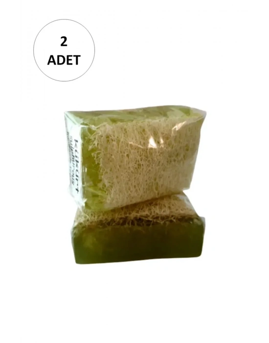 2 Adet Doğal Kabak Lifli Kükürt Sabunu