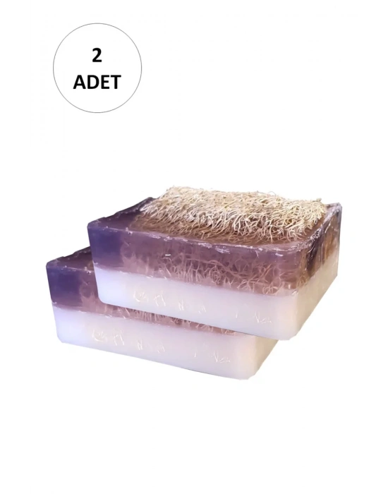 2 Adet Doğal Kabak Lifli Lavanta Sabunu
