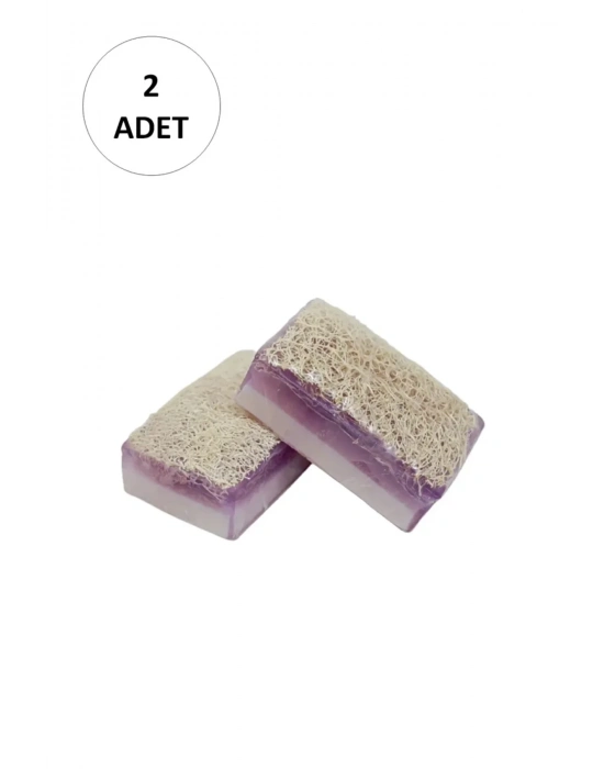 2 Adet Doğal Kabak Lifli Lavanta Sabunu