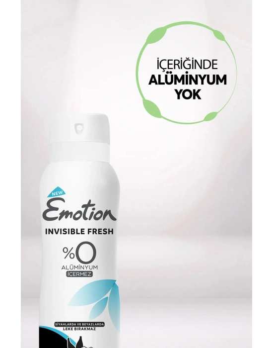 2 Adet Emotion Invisible Fresh Black & White Kadın Deodorant 150ml Vegan, Leke Bırakmaz