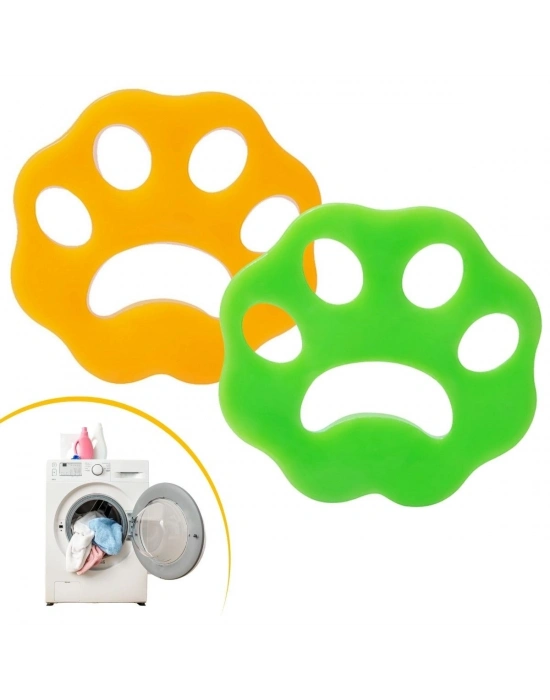 ®  2 Adet Evcil Hayvanlar ve Çamaşır Makinesi İçin Pati Şekilli Renkli Tüy Temizleme Aparatı