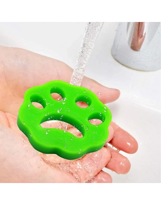 ®  2 Adet Evcil Hayvanlar ve Çamaşır Makinesi İçin Pati Şekilli Renkli Tüy Temizleme Aparatı