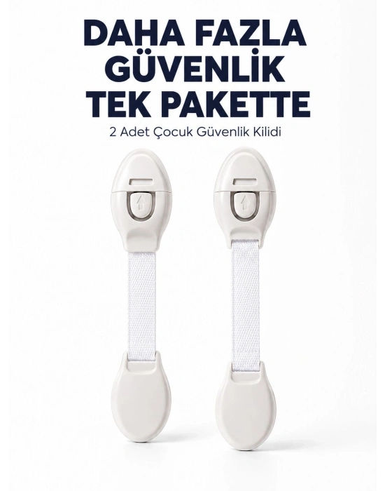 2 Adet Güçlü Yapışkanlı Çocuk Güvenlik Kilidi