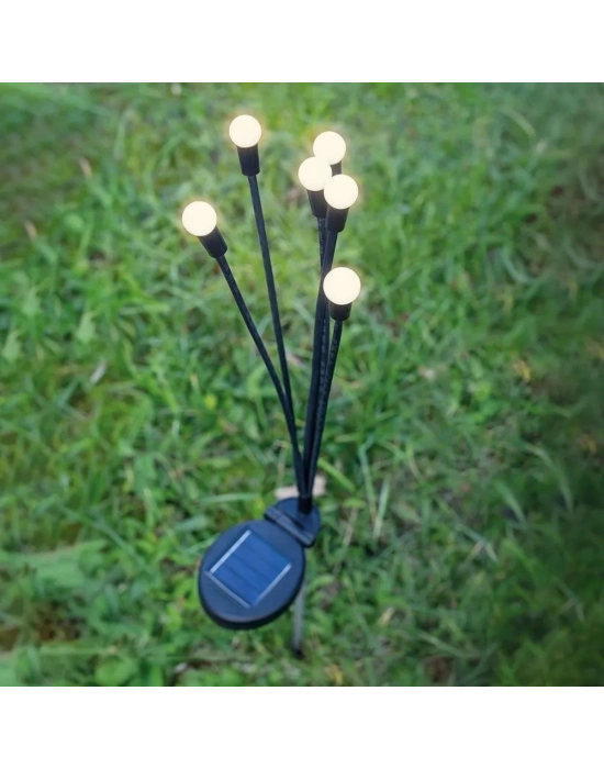 ® 2 Adet Güneş Enerjili Plastik Bahçe ası – LED Dış Mekan Top Aydınlatma, Otomatik Açılıp Kapanan Solar Işık