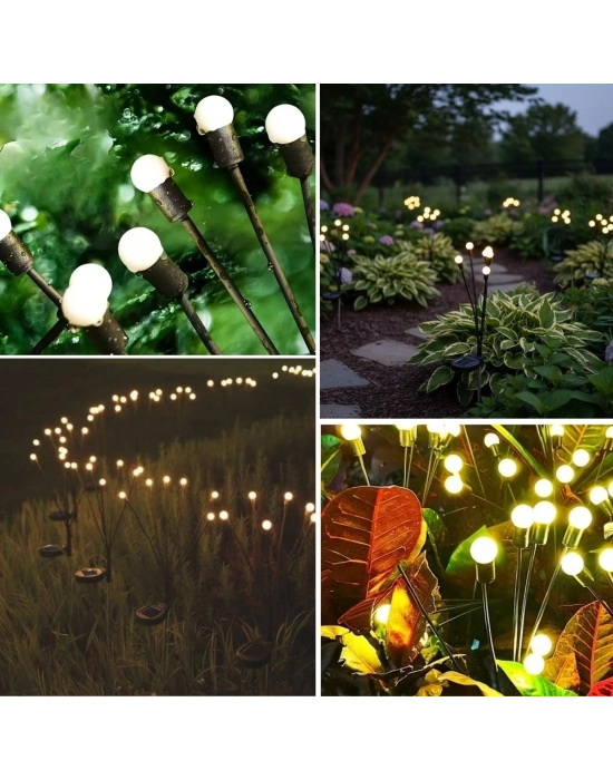 ® 2 Adet Güneş Enerjili Plastik Bahçe ası – LED Dış Mekan Top Aydınlatma, Otomatik Açılıp Kapanan Solar Işık