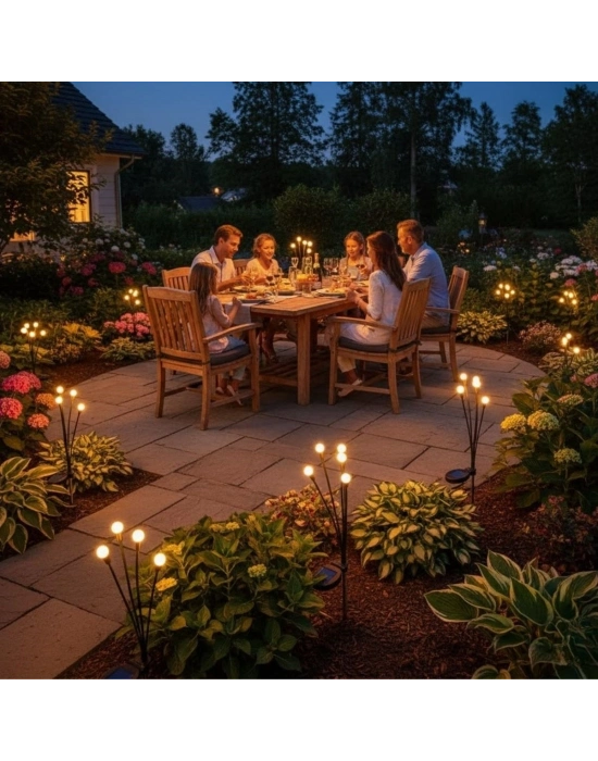 ® 2 Adet Güneş Enerjili Plastik Bahçe ası – LED Dış Mekan Top Aydınlatma, Otomatik Açılıp Kapanan Solar Işık