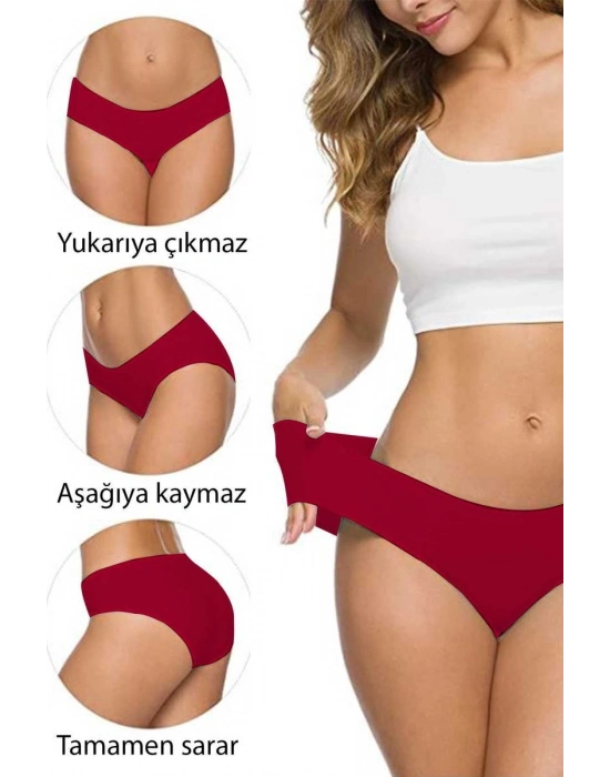 2 Adet Kadın Dikişsiz Lazer Kesim Esnek İz yapmayan Külot S5