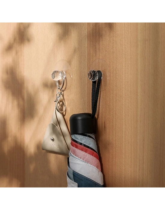 ®  2 Adet Kristal Kendiliğinden Güçlü Yapışkanlı Kulp Askısı Tutma Kolu