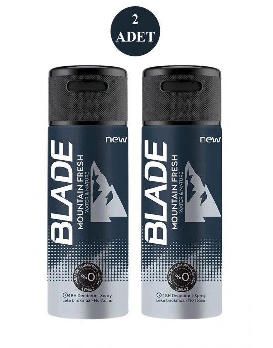 2 Adet Mountain Fresh Erkek Deodorant 150ml Leke Bırakmaz
