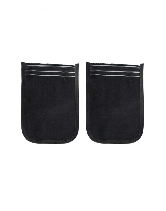 2 Adet Osmanlı Kalın Siyah Banyo Hamam Kesesi 25x17 Cm