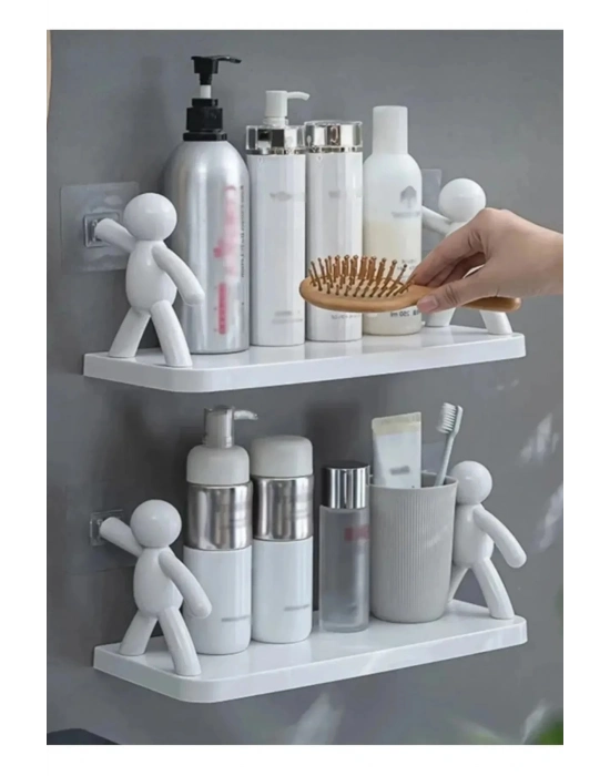 2 Adet Özel Raf Baharatlık -makyaj Malzeme Rafı Kendinden Yapışkanlı Banyo Mutfak Organizer Raf