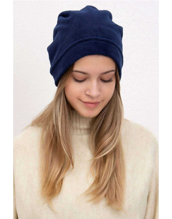 2 Adet Polar İpli Bere ve Boyunluk Kırmızı Lacivert