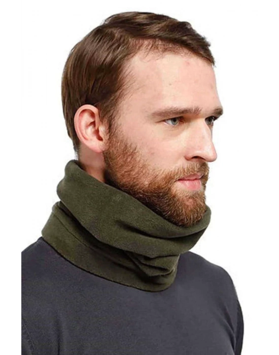 2 Adet Polar İpli Bere ve Boyunluk Siyah Yeşil