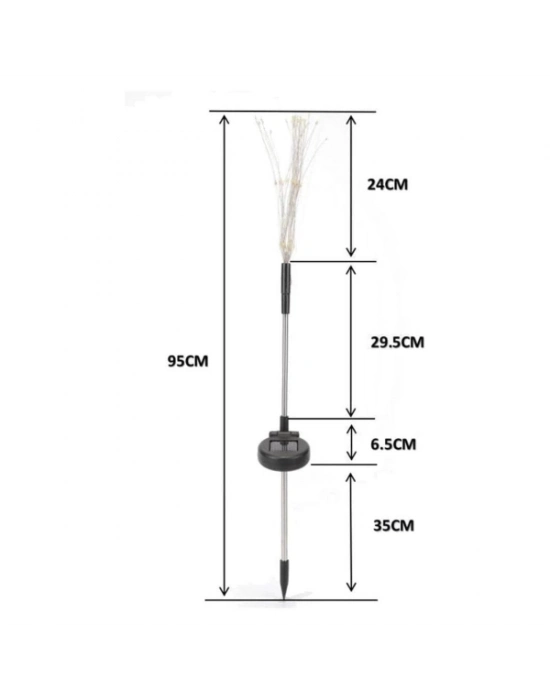 2 Adet Saçak Model Sensörlü Solar Bahçe Lambası
