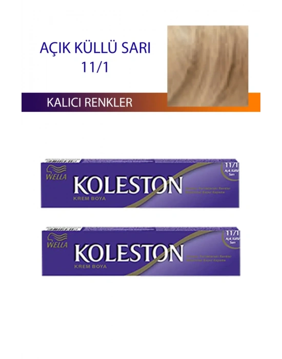 2 Adet Single Tüp Boya Saç Boyası Açık Küllü Sarı 11/1