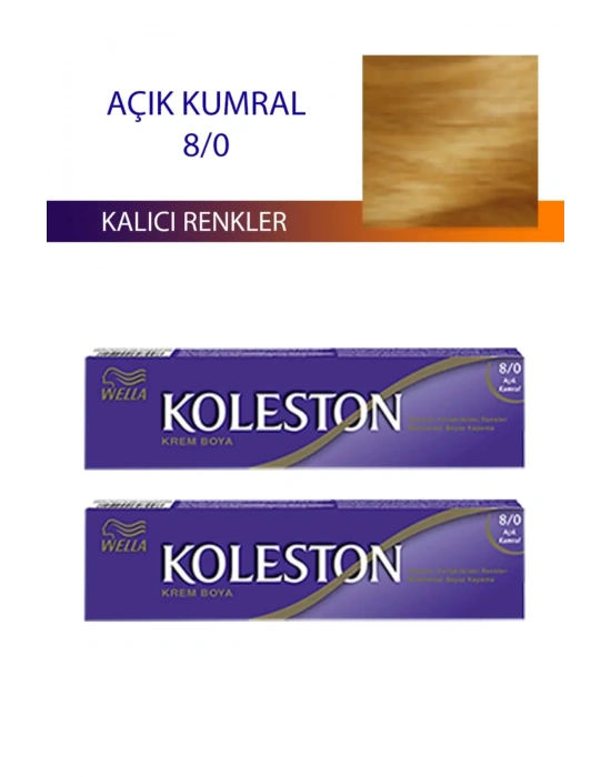 2 Adet Single Tüp Boya Saç Boyası Açık Kumral 8/0