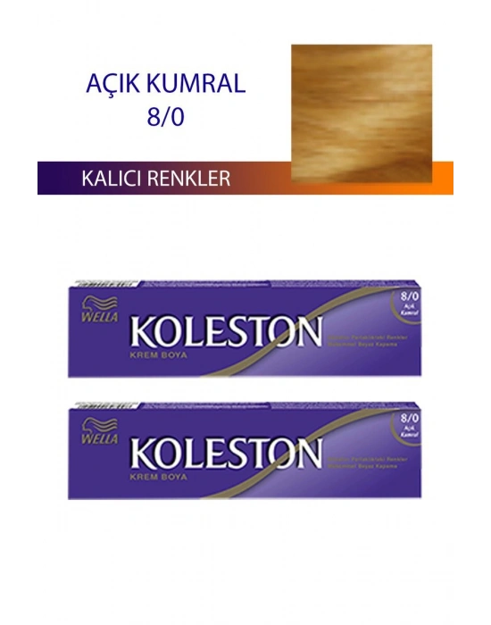 2 Adet Single Tüp Boya Saç Boyası Açık Kumral 8/0