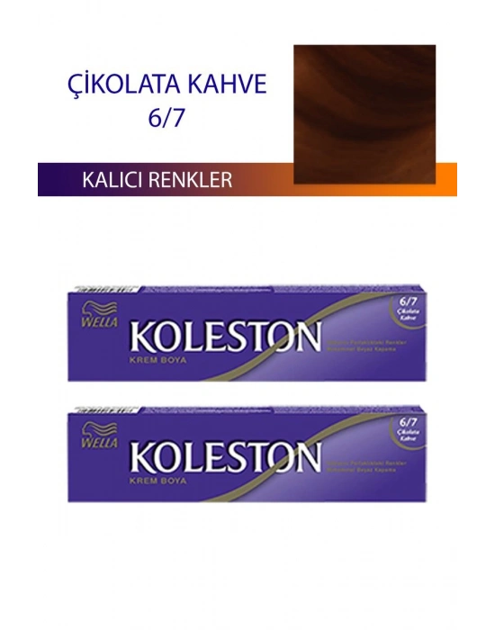 2 Adet Single Tüp Boya Saç Boyası Çikolata Kahve 6/7