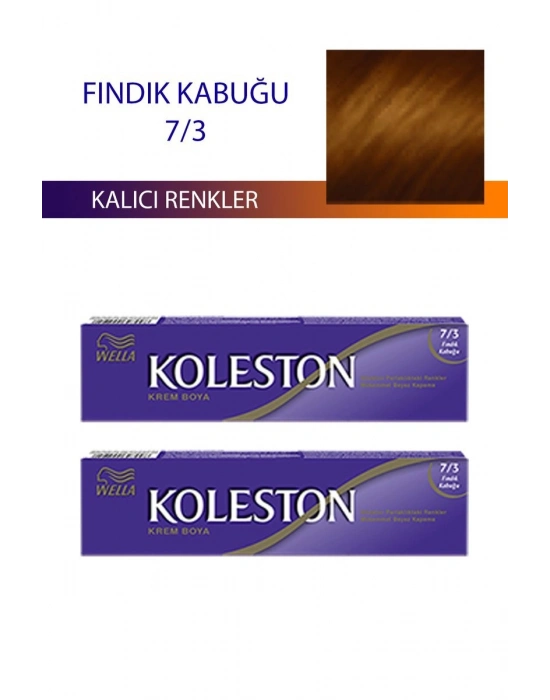 2 Adet Single Tüp Boya Saç Boyası Fındık Kabuğu 7/3