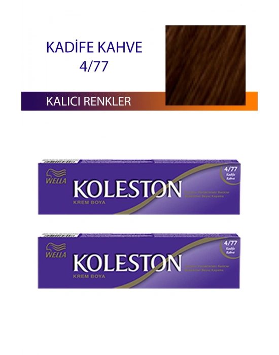 2 Adet Single Tüp Boya Saç Boyası Kadife Kahve 4/77