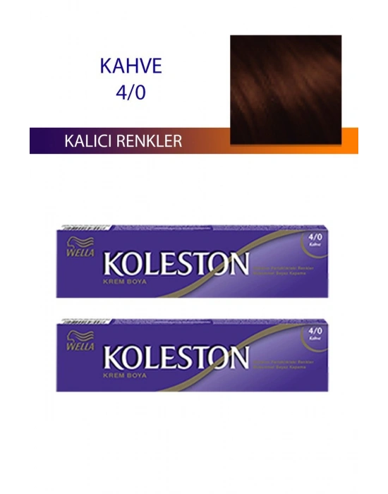 2 Adet Single Tüp Boya Saç Boyası Kahve 4/0